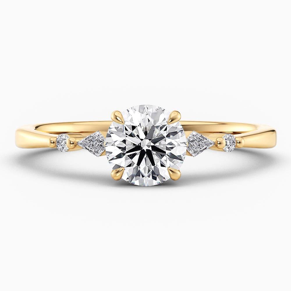 Adele Three Stone Lab Grown Diamond Engagement Ring - Featured Image