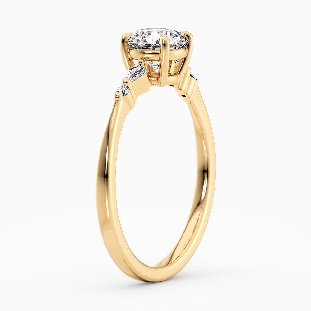 Adele Three Stone Lab Grown Diamond Engagement Ring