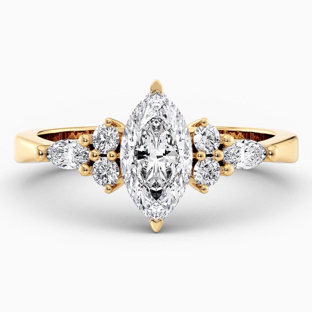 Priscilla Cluster Lab Grown Diamond Engagement Ring - Featured Image