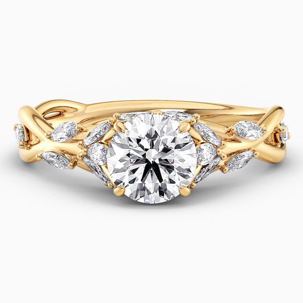 Letitia Twisted Leaves Lab Grown Diamond Engagement Ring - Featured Image