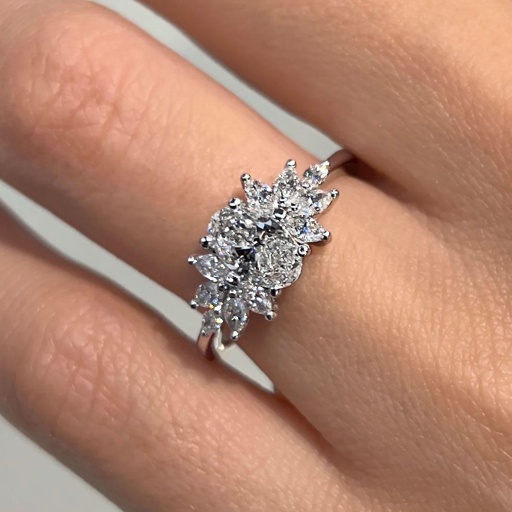 Phoebe Cluster Lab Grown Diamond Engagement Ring