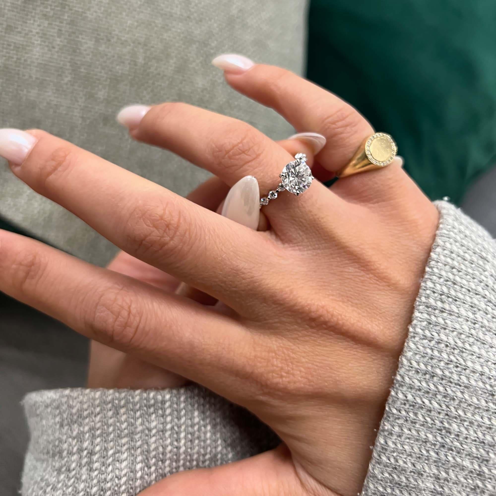 Emaline Shared Prong Lab Grown Diamond Engagement Ring