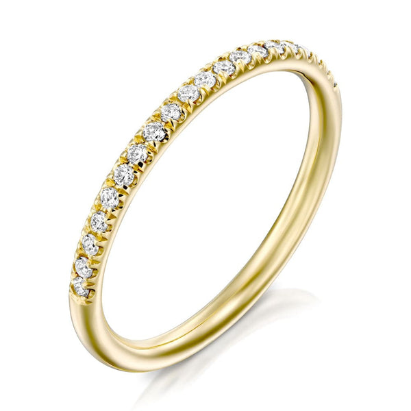 0.20 Carat Round Profile 1.7mm Natural Diamond Wedding Ring