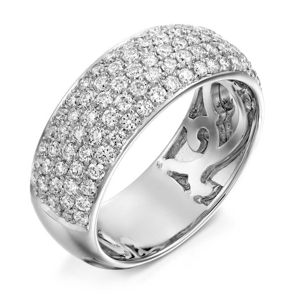 1.50 Carat Micro Pave 7.2mm Lab Grown Diamond Wedding Ring - Featured Image