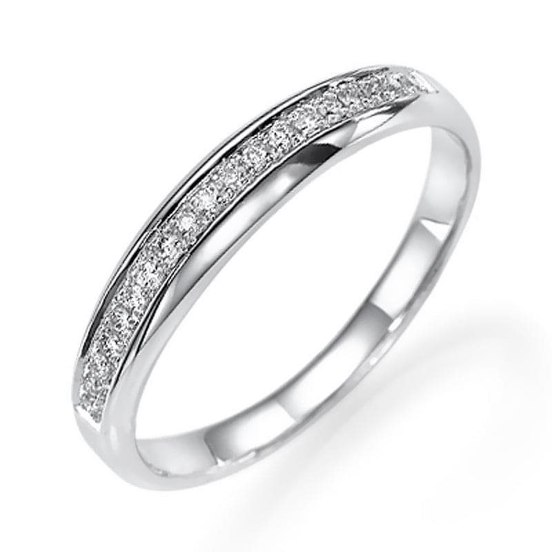 0.20 Carat Channel Pave 3.6mm Natural Diamond Wedding Ring