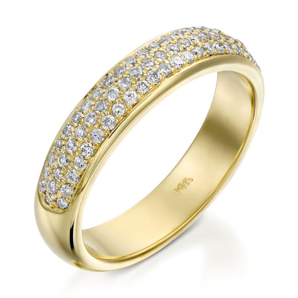 0.50 Carat Micro Pave 4.4mm Lab Grown Diamond Wedding Ring