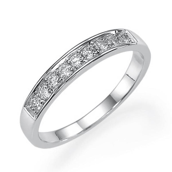 0.20 Carat Flat Pave 3.5mm Natural Diamond Wedding Ring