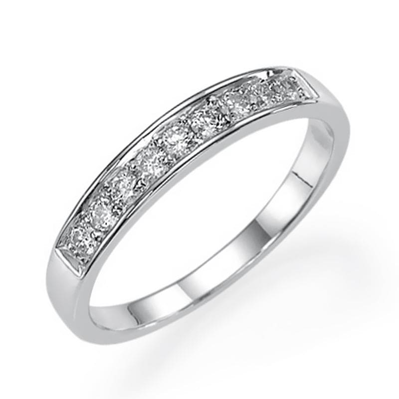Classic Flat Diamond Wedding Ring
