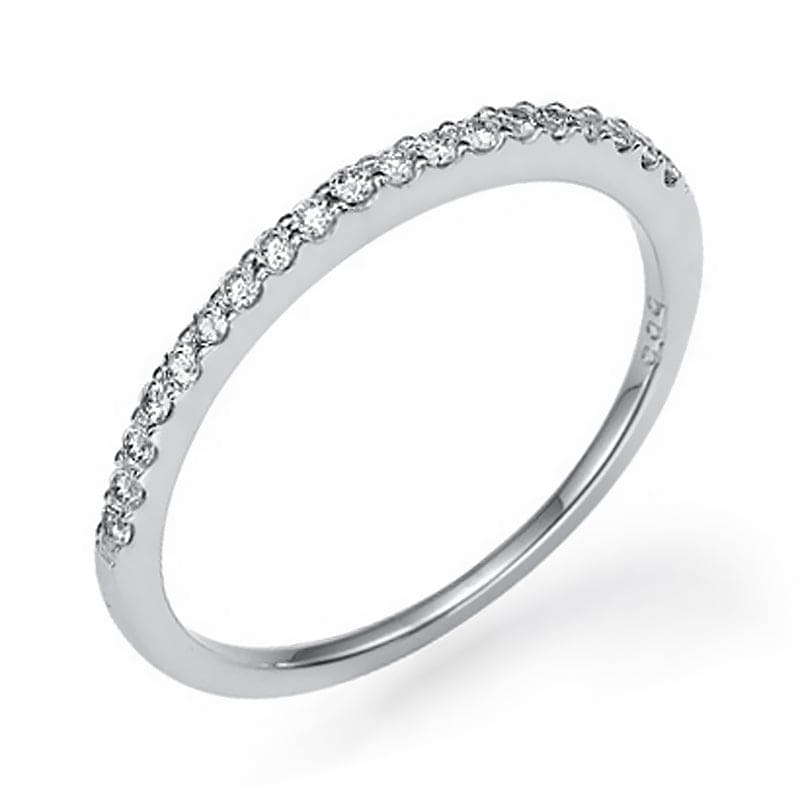 0.15 Carat Thin 1.4mm Natural Diamond Wedding Ring