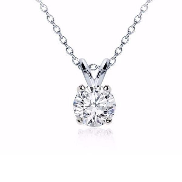 0.50 Carat Round Cut Solitaire Pendant - Featured Image