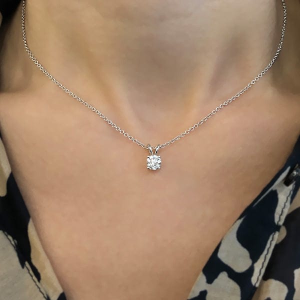 0.50ct Round Cut Pendant Lab Grown Diamond Solitaire Necklace