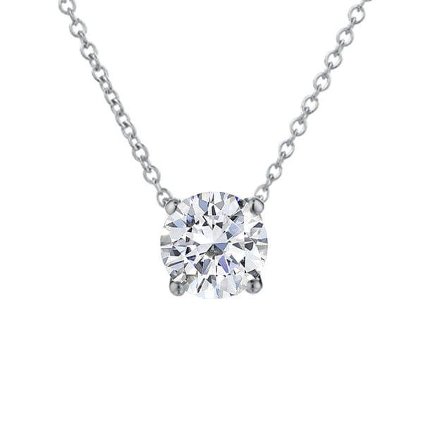 0.50 Carat Round Cut Floating Solitaire Pendant - Featured Image