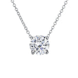 0.50ct Round Cut Floating Pendant Lab Grown Diamond Solitaire Necklace