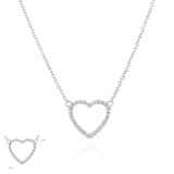 0.20ct Heart Shaped Pendant Diamond Necklace