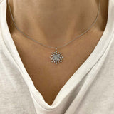 0.50ct Sun Designed Pendant Diamond Necklace