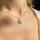 0.50ct Sun Designed Pendant Diamond Necklace
