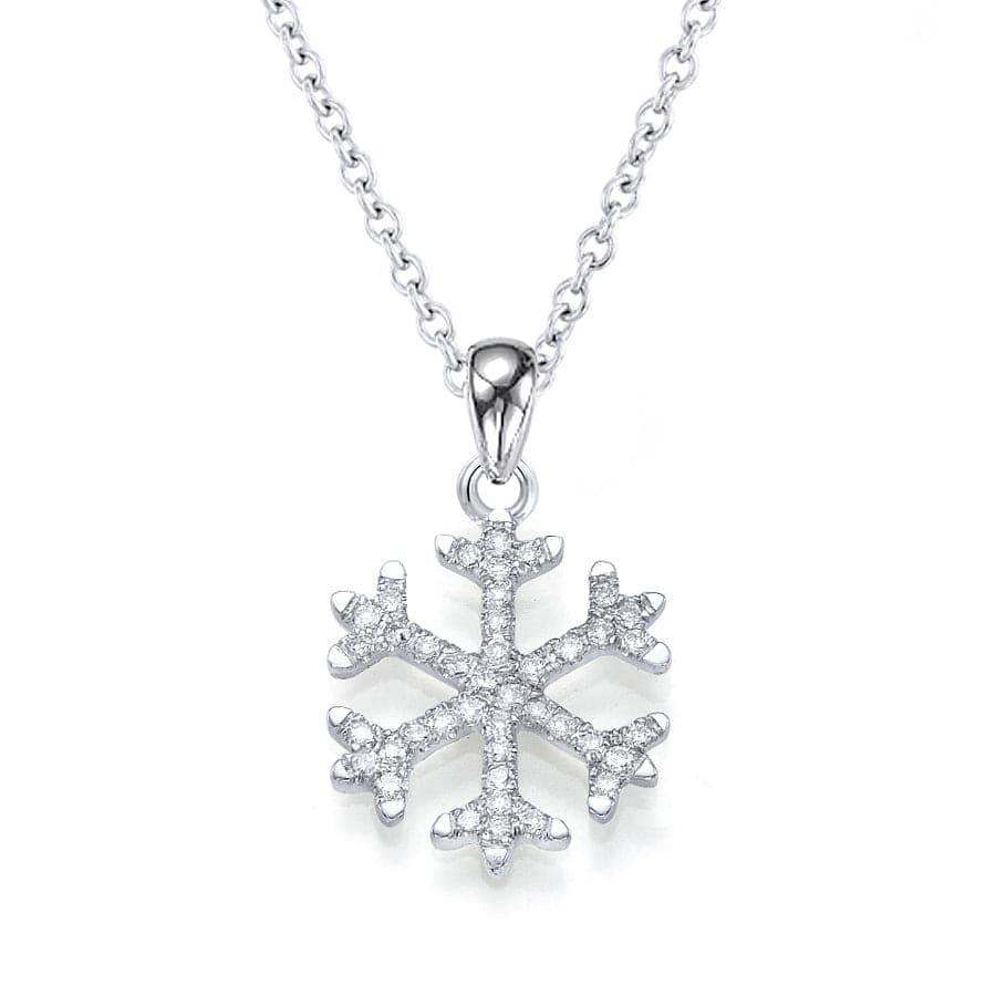 0.30 Carat Snowflake Shaped Pendant