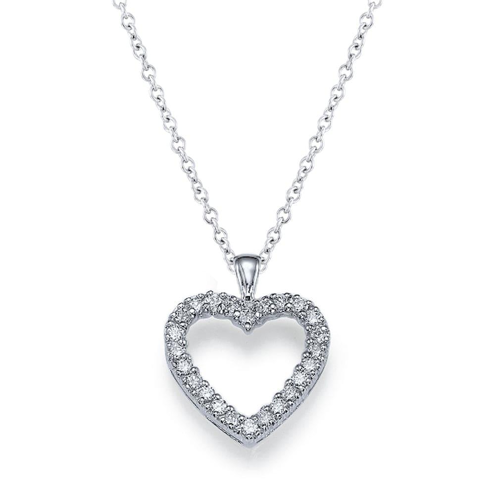 0.50 Carat Open Heart Shaped Pendant - Featured Image