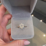 Vintage Scalloped Lab Grown Diamond Engagement Ring