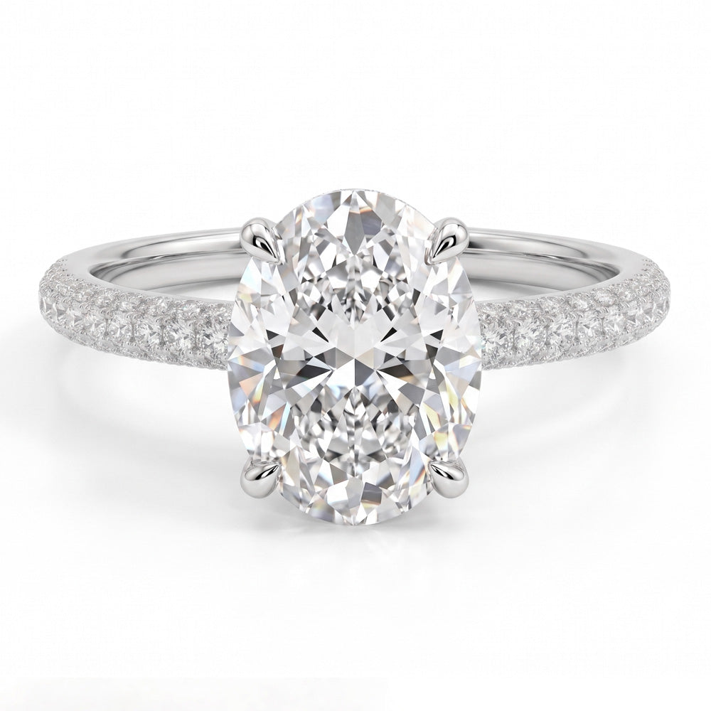 Hailey Hidden Halo Lab Grown Diamond Engagement Ring - Featured Image
