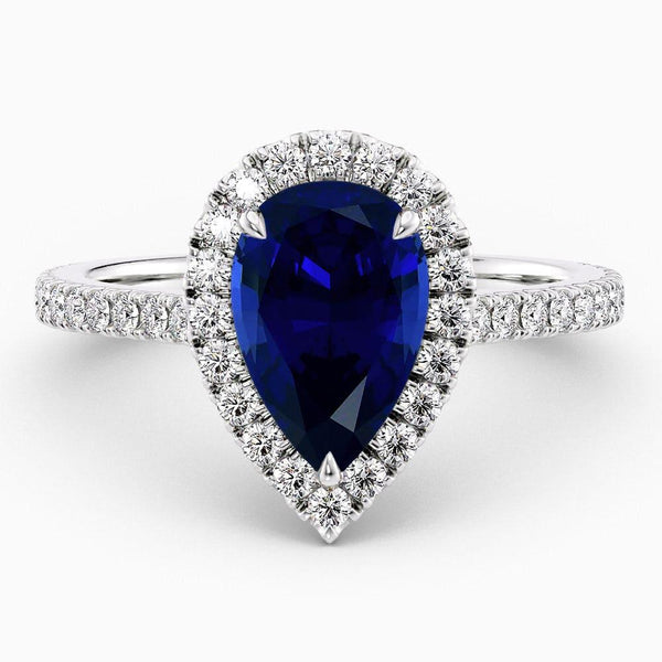 (551) 4.45 Cttw Pear Cut Sapphire 14k popular Gold Ring