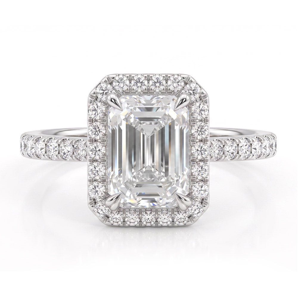 Chatoyant Halo Lab Grown Diamond Engagement Ring