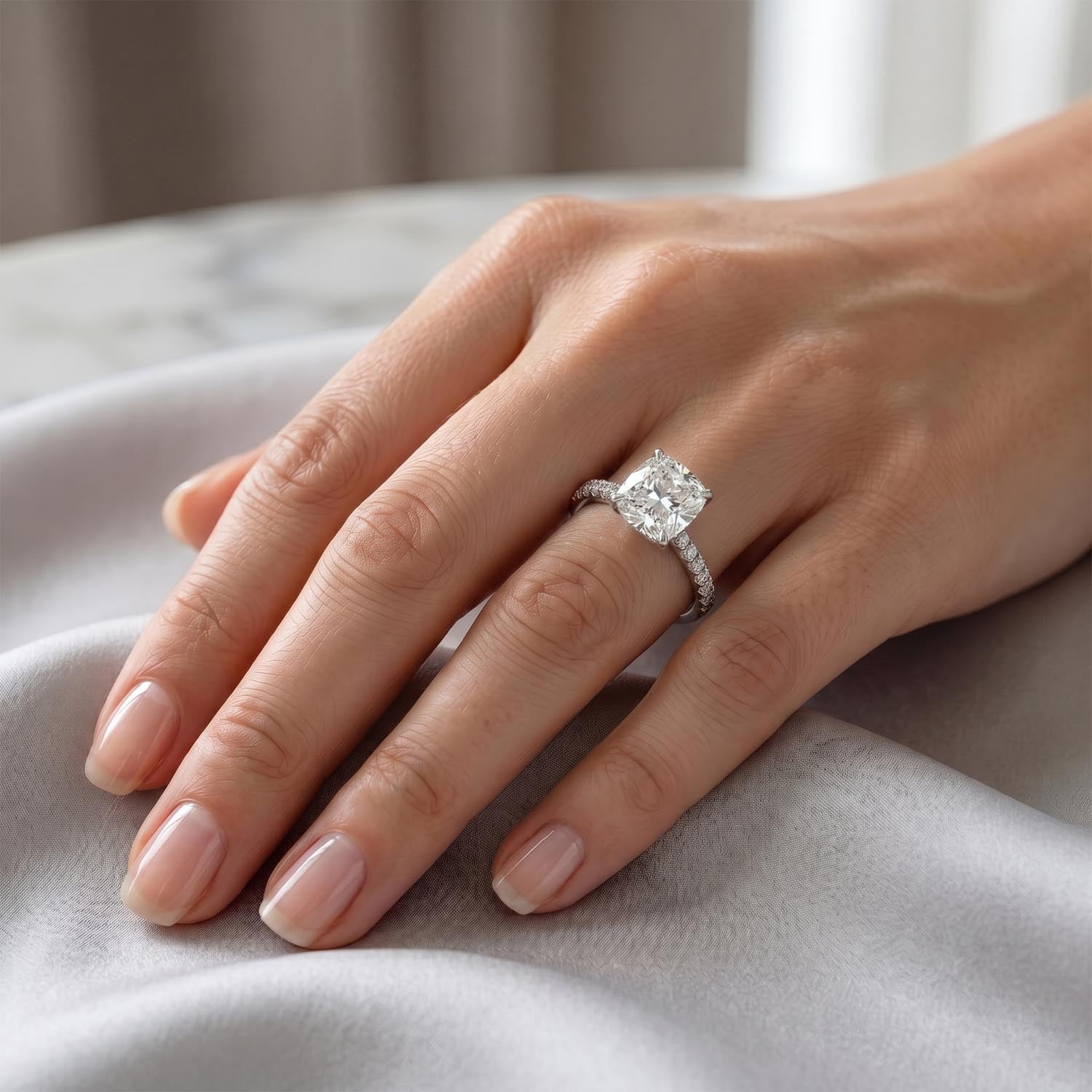Belle Hidden Halo Lab Grown Diamond Engagement Ring