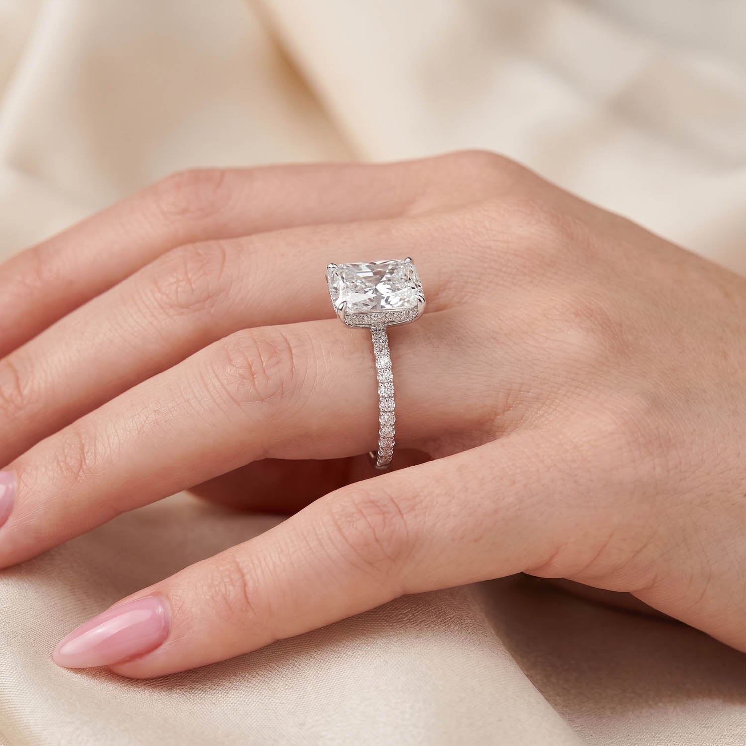 Rory Hidden Halo Lab Grown Diamond Engagement Ring