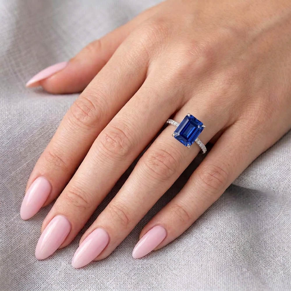 Rory 4 Carat Natural Blue Sapphire Ring