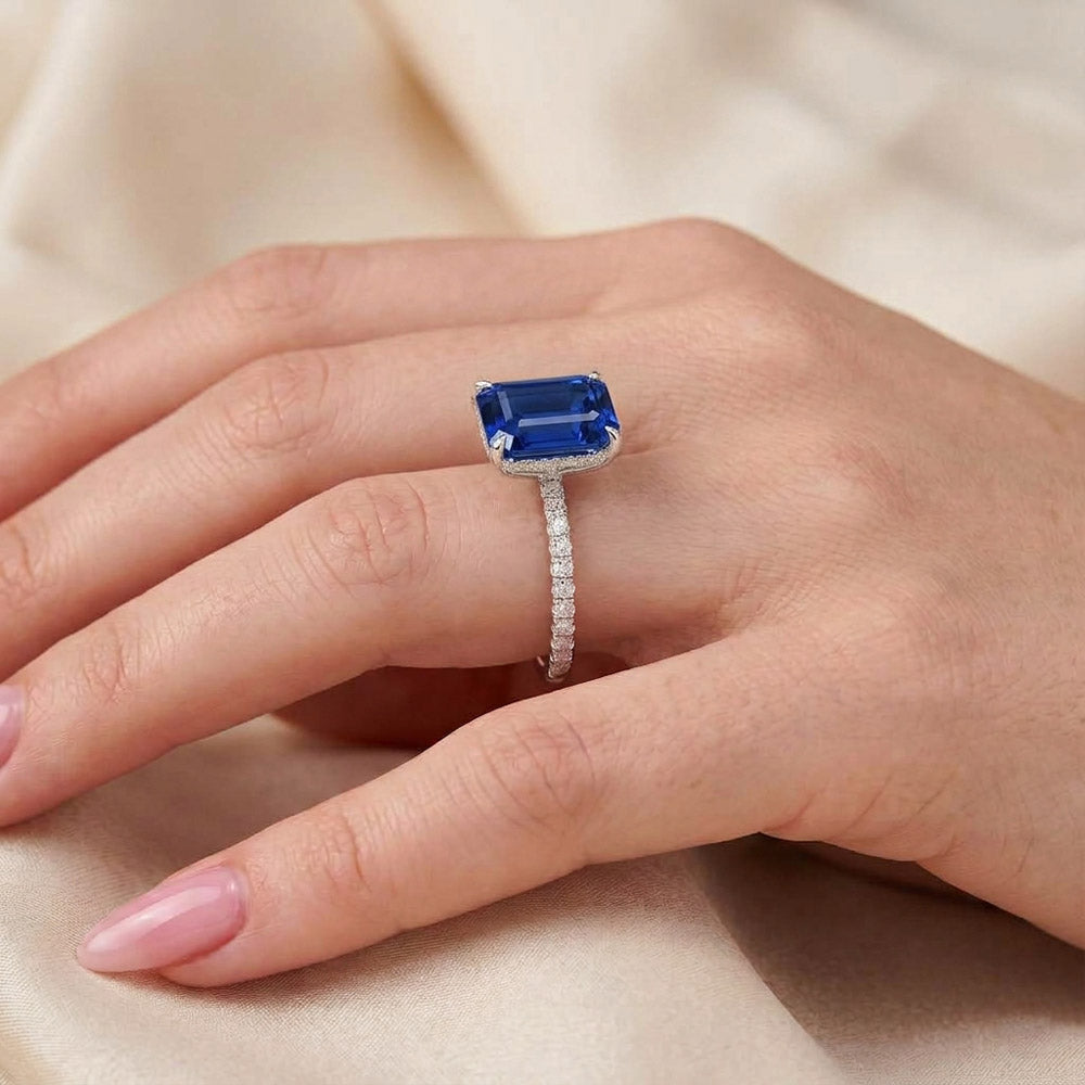 Rory 4 Carat Natural Blue Sapphire Ring