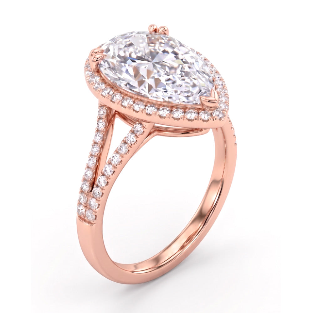 Ozzy Halo Lab Grown Diamond Engagement Ring