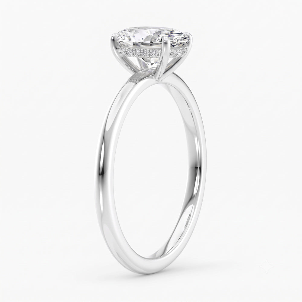 Allegra Hidden Halo Lab Grown Diamond Engagement Ring