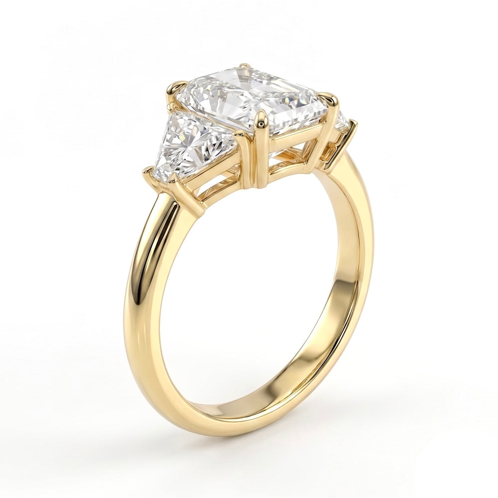 Lena Three Stone Lab Grown Diamond Engagement Ring