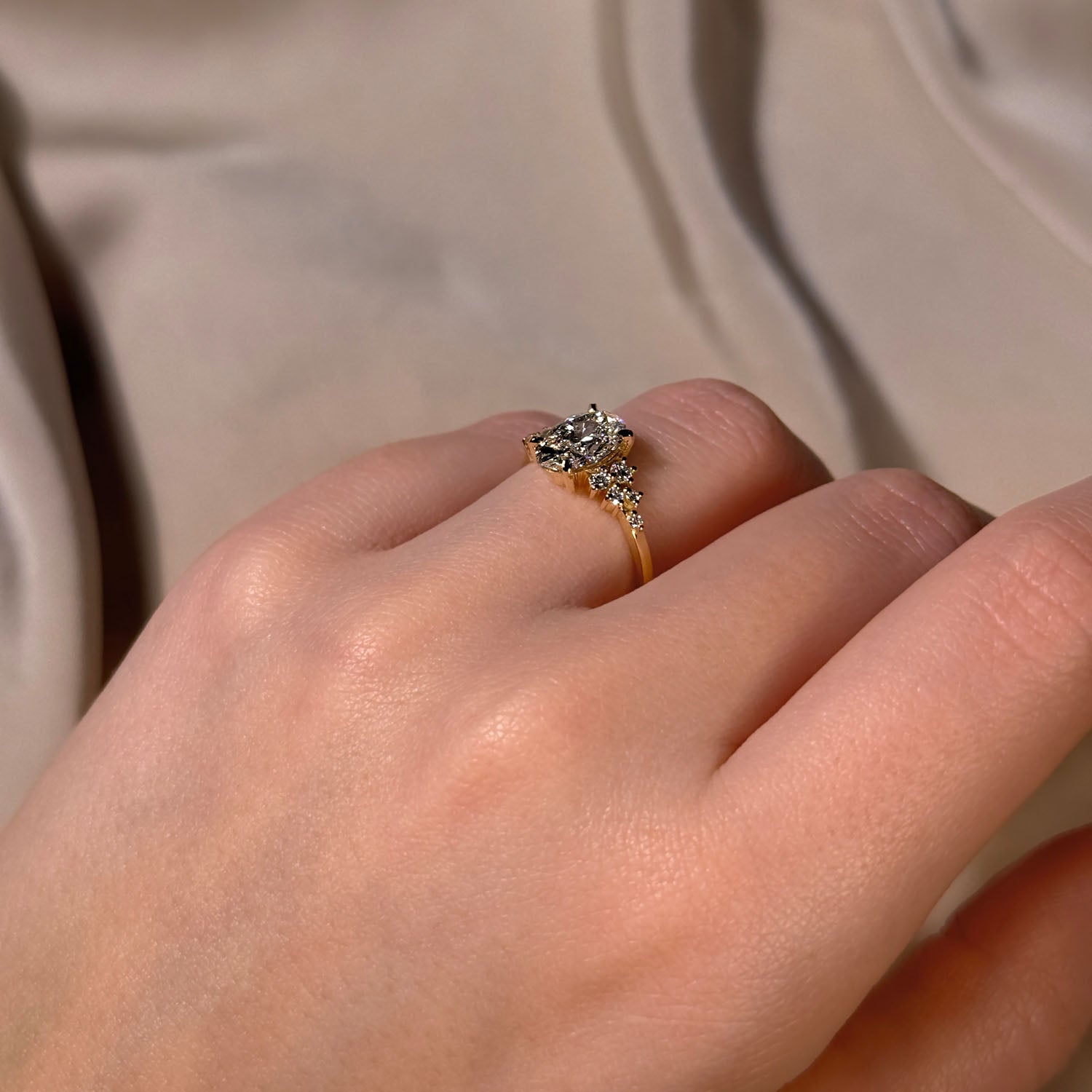 Chloe Snowdrift GIA Natural Diamond Engagement Ring