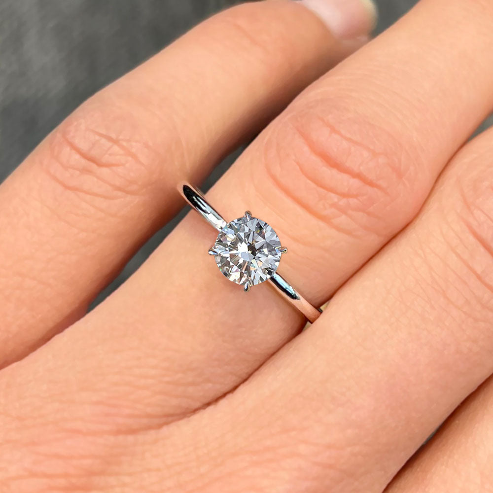 Delanie Solitaire Lab Grown Diamond Engagement Ring - Featured Image