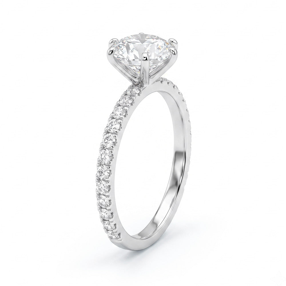 Raelyn Pave Setting Lab Grown Diamond Engagement Ring