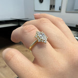 Vintage Scalloped Lab Grown Diamond Engagement Ring