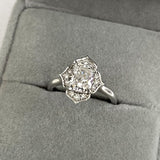 1.70 Carat Cushion Cut Scalloped Halo Lab Grown Diamond Engagement Ring