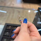 1.60 Carat Round Shape Hidden Halo Blue Sapphire Engagement Ring