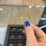 Round Cut Hidden Halo Blue Sapphire Engagement Ring