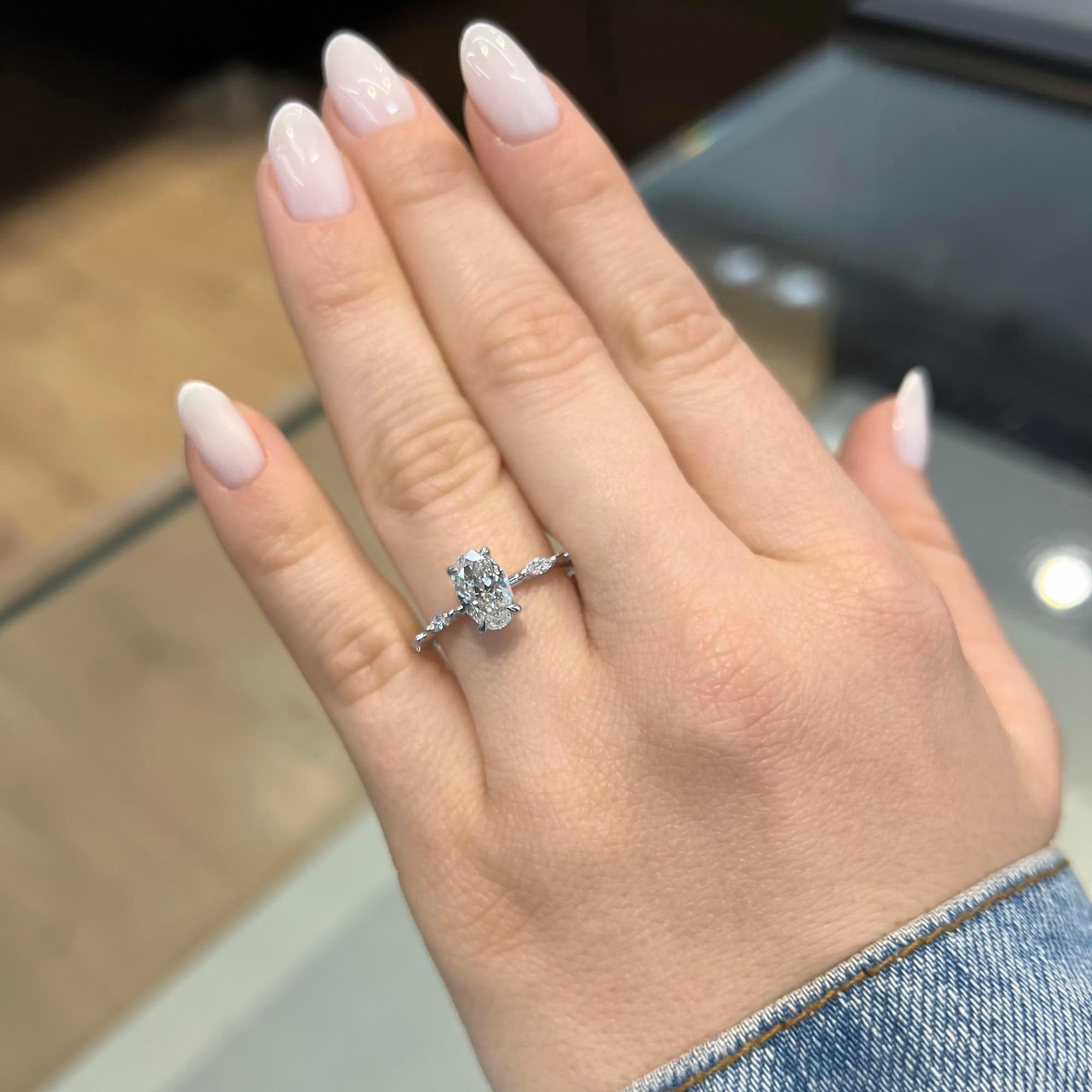 Elaine Shared Prong Lab Grown Diamond Engagement Ring