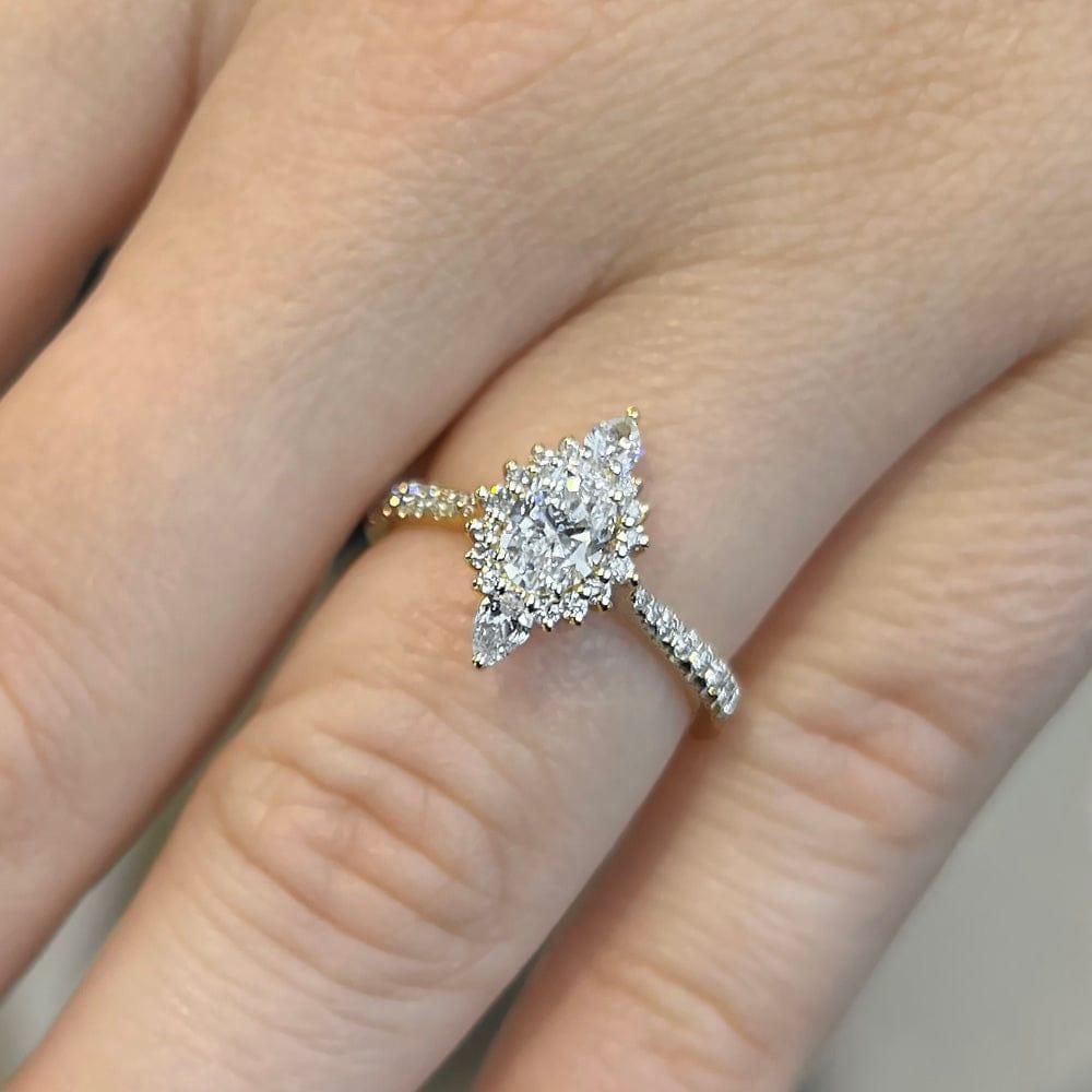 Zadie Halo Vintage Lab Grown Diamond Engagement Ring - Featured Image