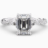 Emerald Cut Vintage Natural Diamond Engagement Ring