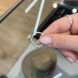 Emerald Cut Bezel Setting Natural Diamond Engagement Ring