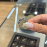 2.80 Carat Oval Cut Three Stone Lab Grown Diamond Engagement Ring