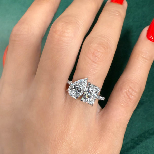 Liliana Two Stone Lab Grown Diamond Engagement Ring