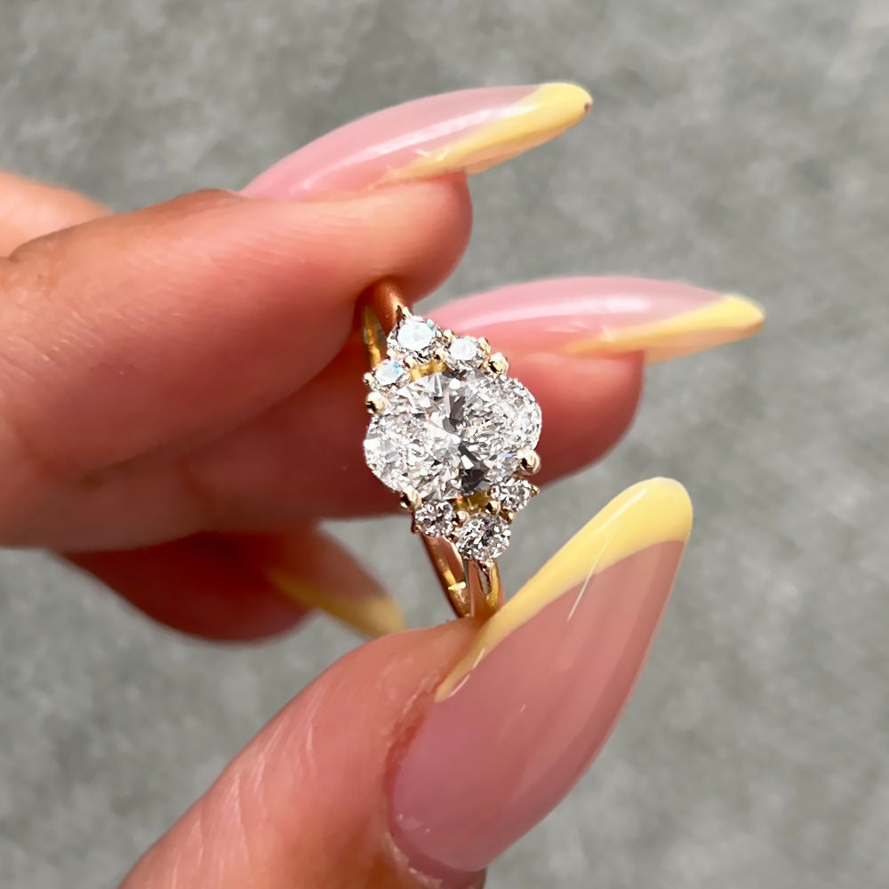 Gabrielle Cluster Lab Grown Diamond Engagement Ring - Featured Image