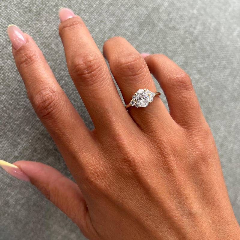 Gabrielle Cluster Lab Grown Diamond Engagement Ring