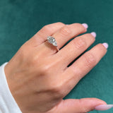 Leia Three Stone Lab Grown Diamond Engagement Ring