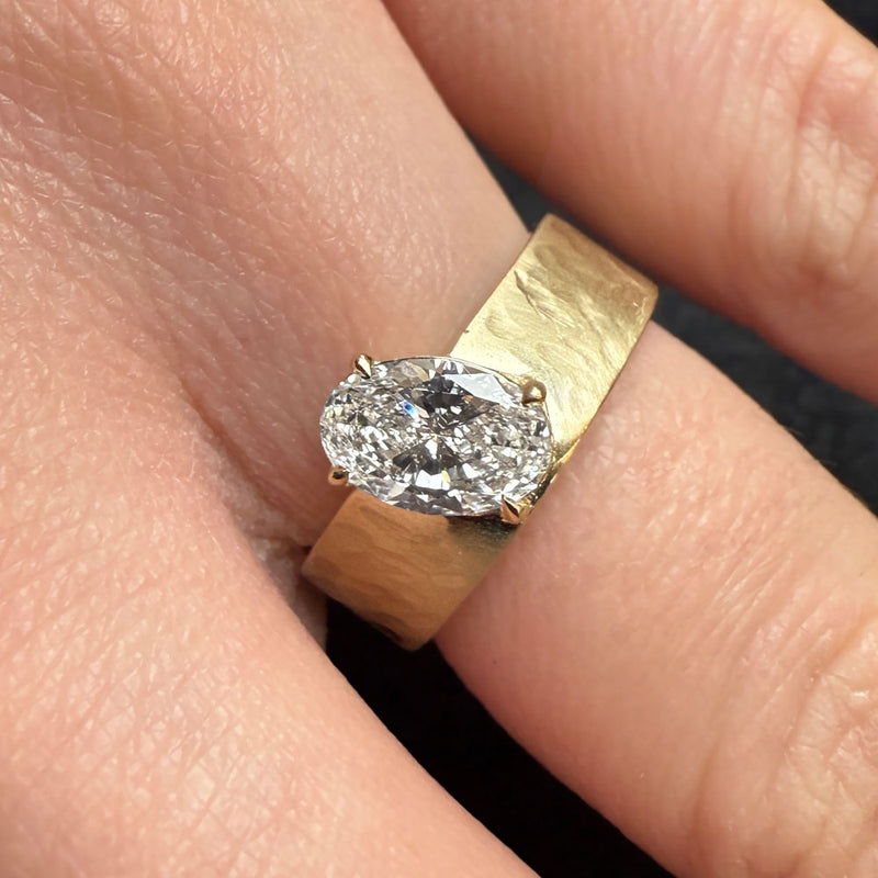 Kiera Wide Band Lab Grown Diamond Engagement Ring